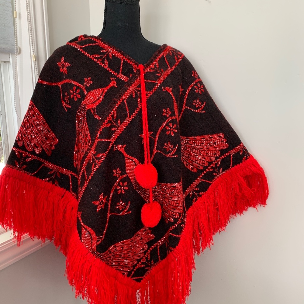 Holiday winter Poncho